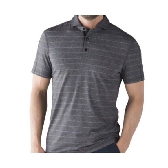 Lululemon Evolution Polo Lookout Shirt Men’s Stripe Heathered Gray Size Small? - Picture 4 of 9